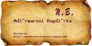 Mármarosi Bogárka névjegykártya